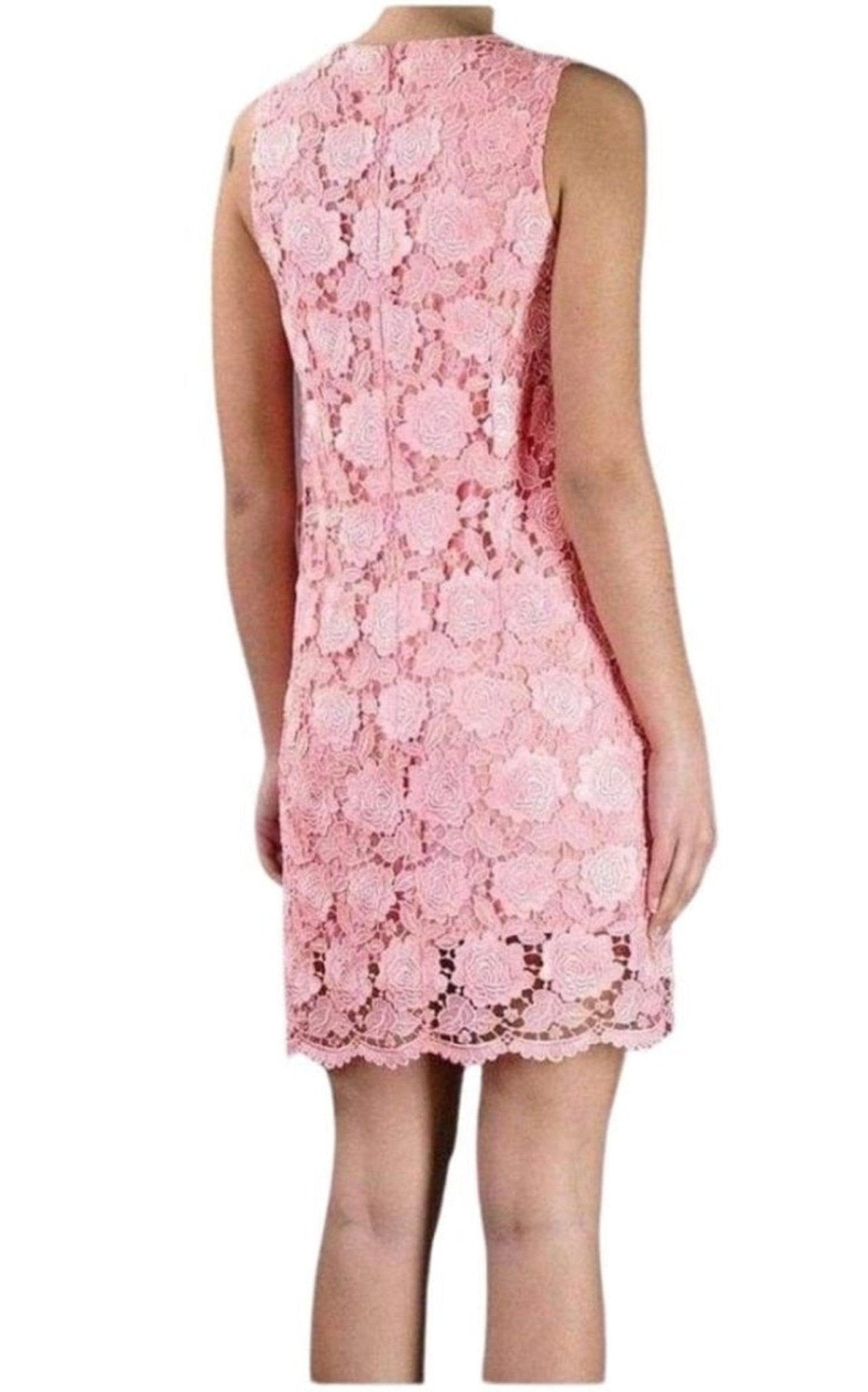 Christopher Kane Coral Lace Overlay Dress - Runway Catalog
