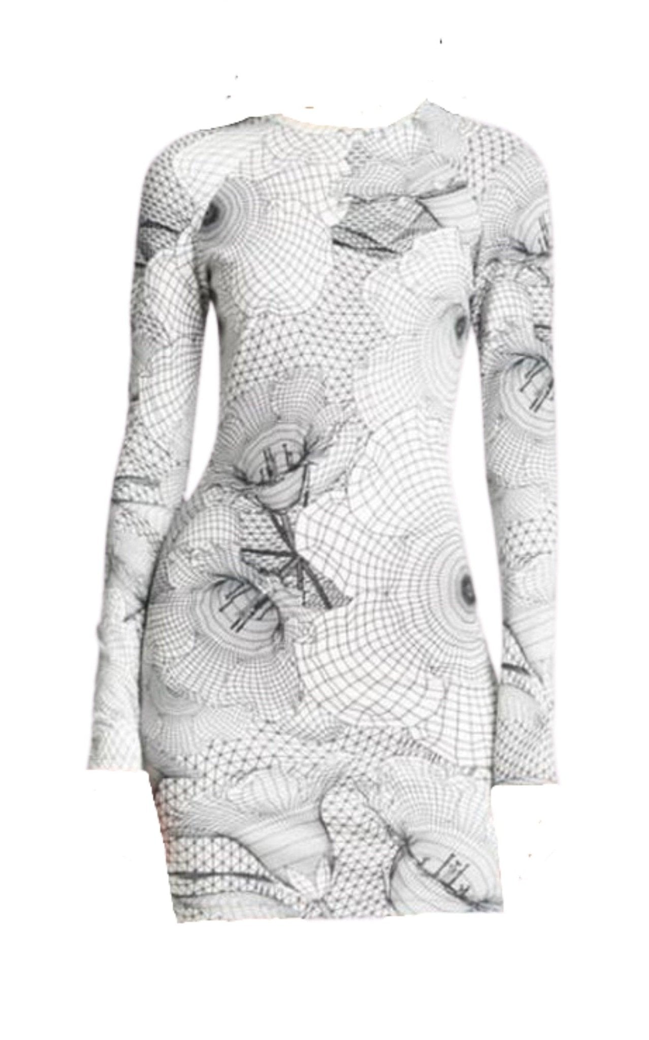 Christopher Kane Grid Floral Bodycon Dress - Runway Catalog