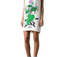 White Silk Botanical Diagram Dress Christopher Kane