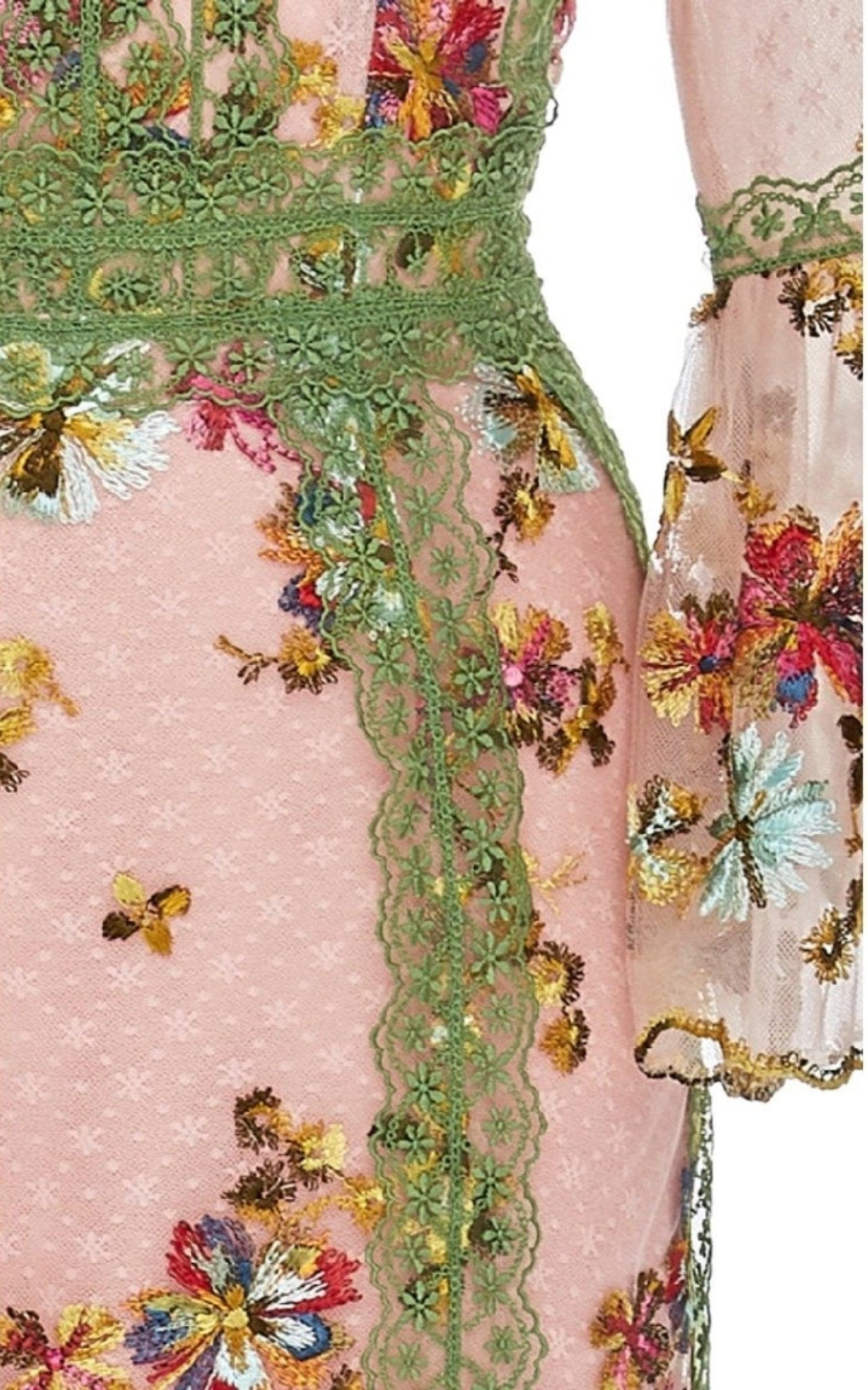 Costarellos Lace - trimmed Embroidered Tulle Gown - Runway Catalog