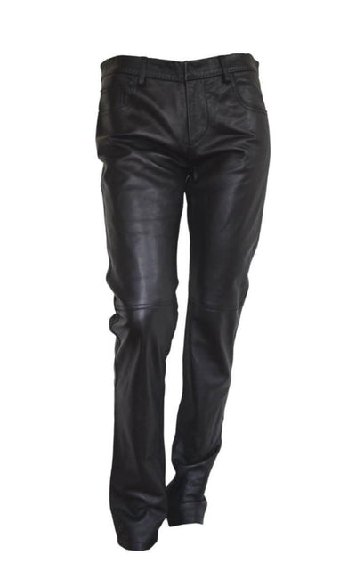 Straight Leg Just Leather Biker Pants Costume National