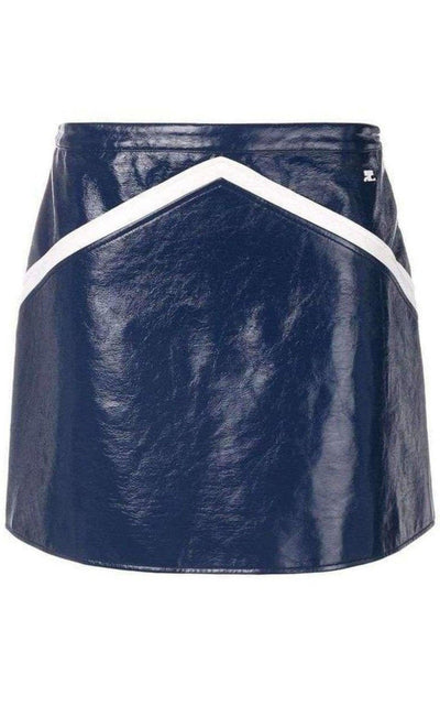 Courreges Blue Rangers Vinyl Mini Skirt - Runway Catalog