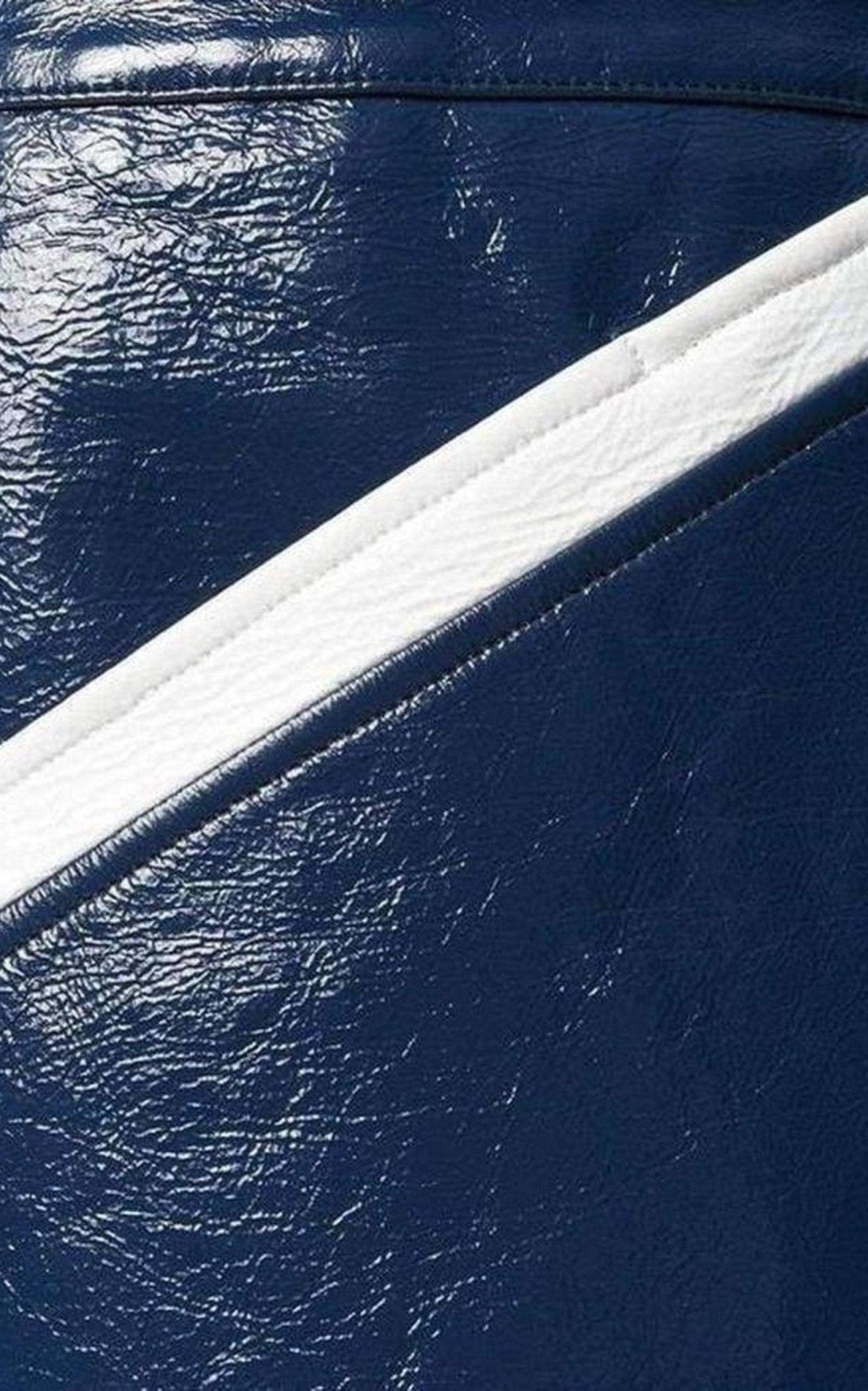 Courreges Blue Rangers Vinyl Mini Skirt - Runway Catalog