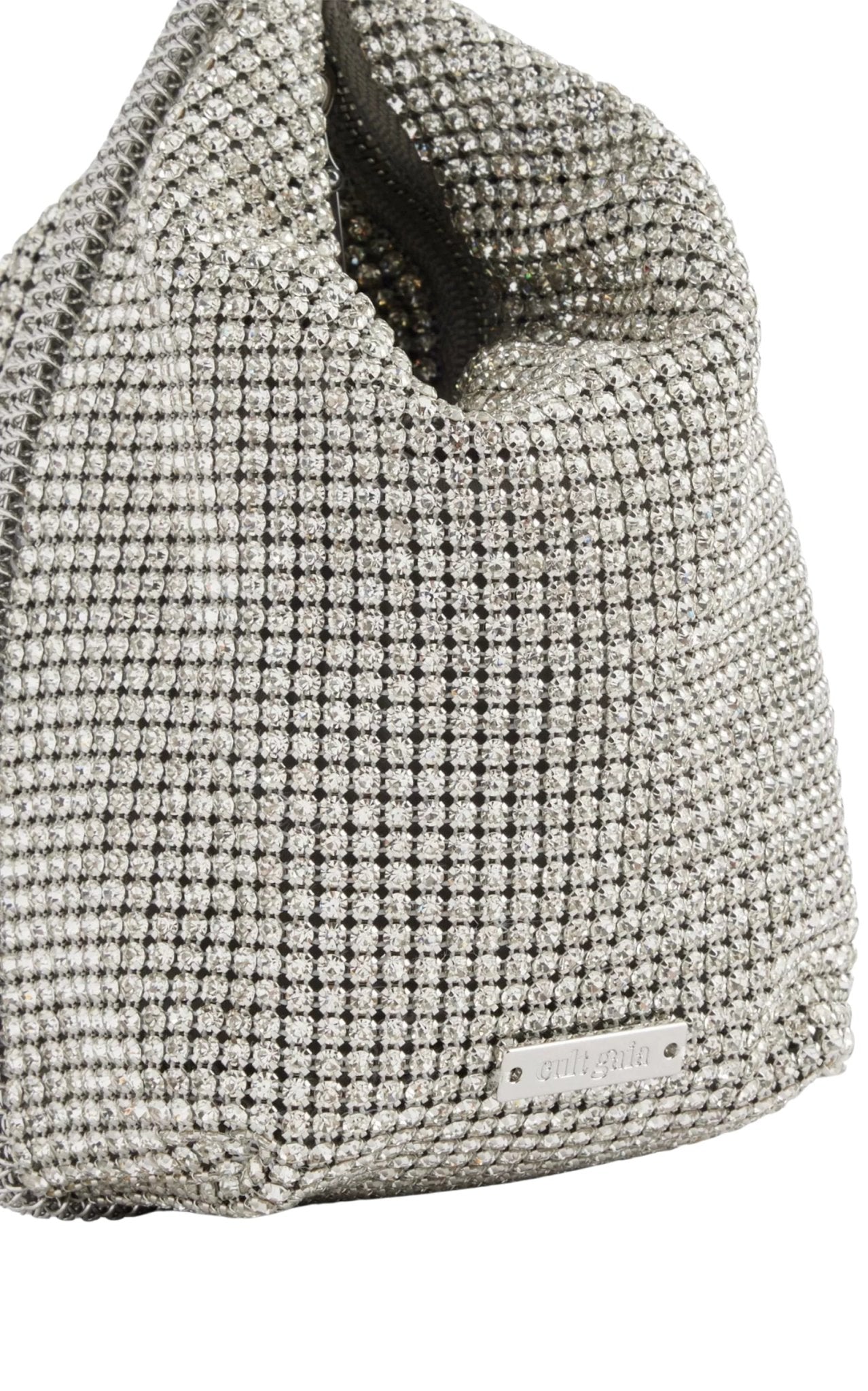 Cult Gaia Rue Crystal Top Handle Bag Wristlet - Runway Catalog