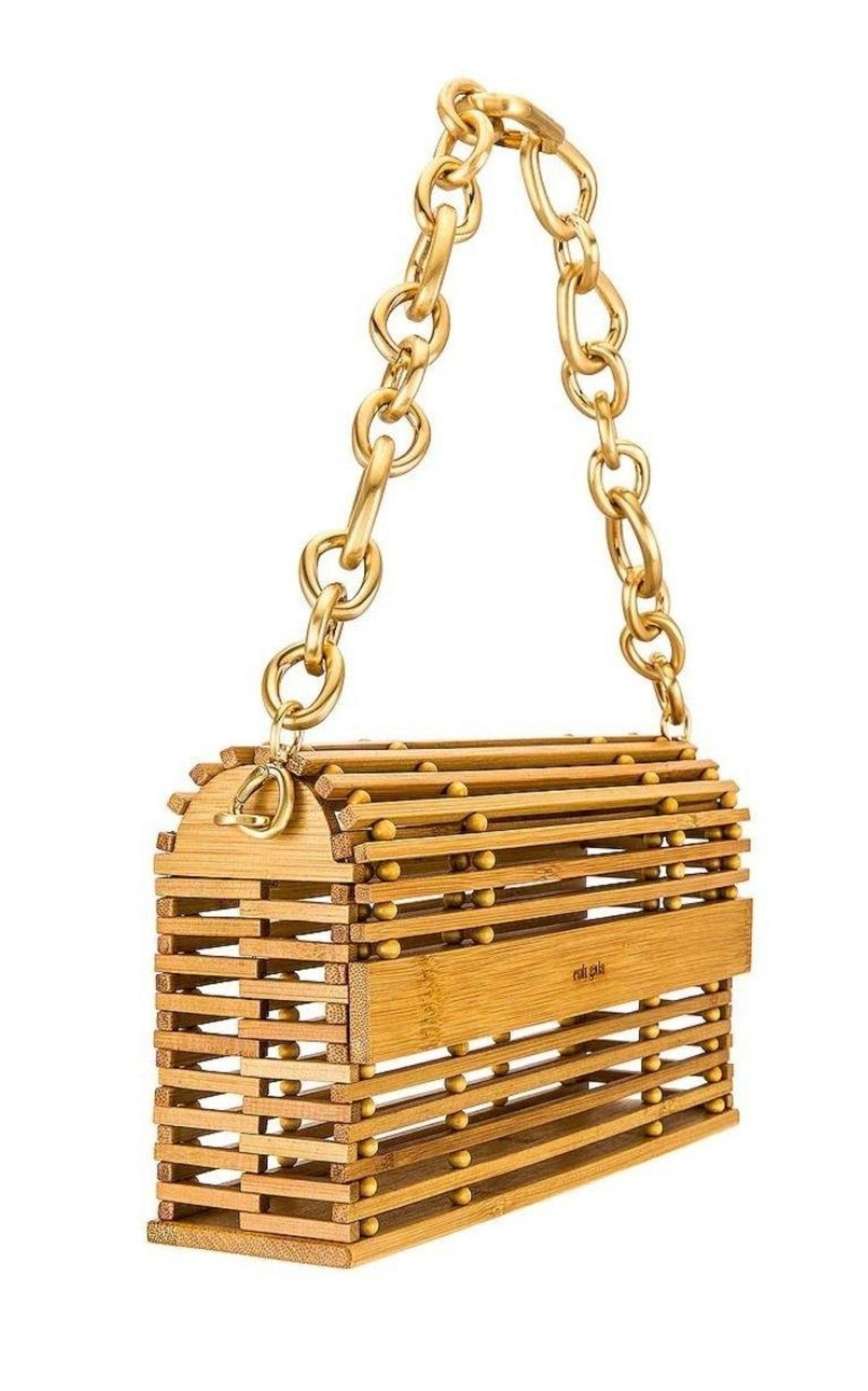 Cult Gaia Sylva Caged Bamboo Shoulder Bag