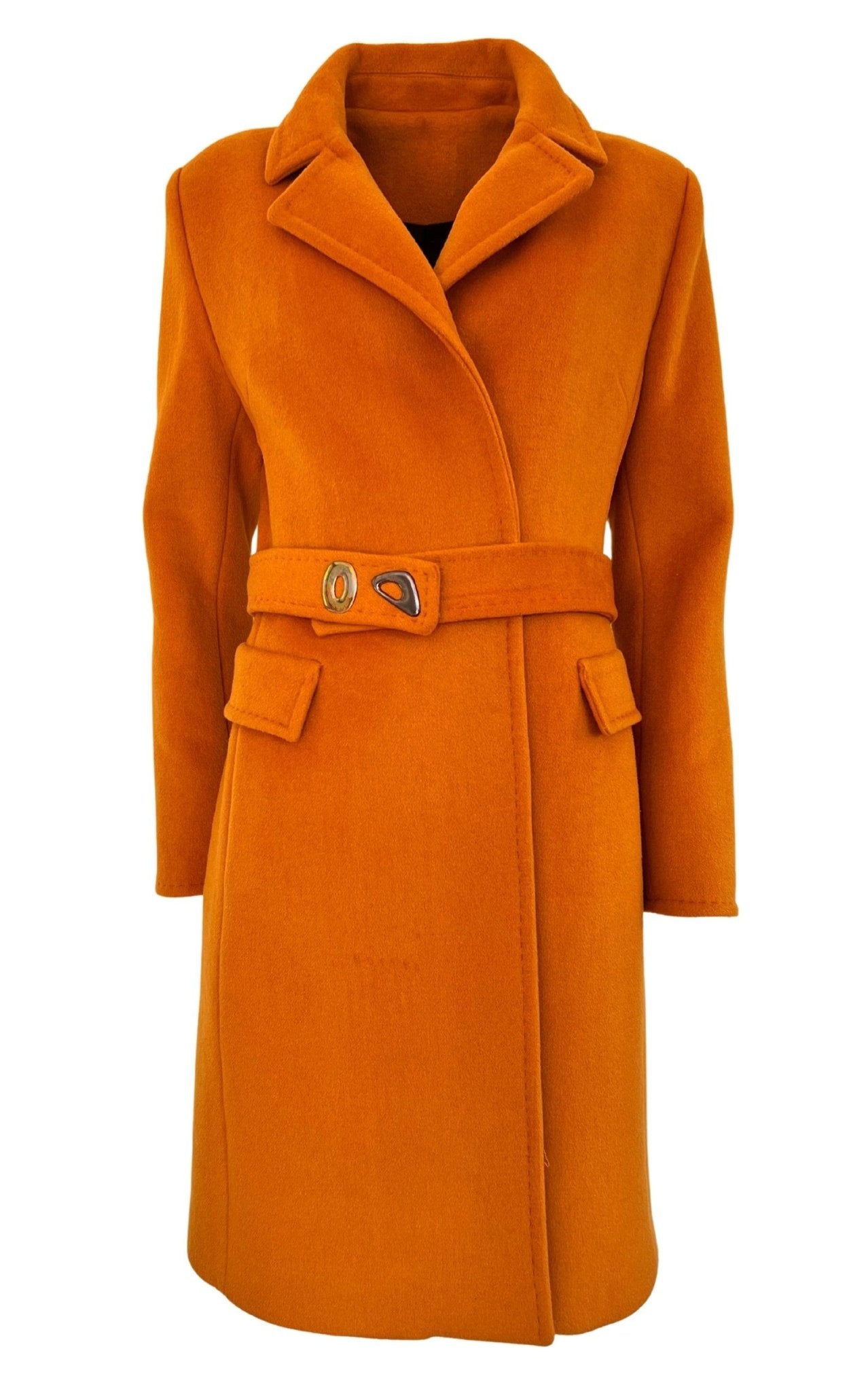 Cult Moda Belted Wool Blend Coat - Runway Catalog