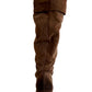 Brown Leather Knee High Boots Cult Moda