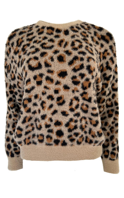 Cult Moda Cheetah Pattern Sweater - Runway Catalog