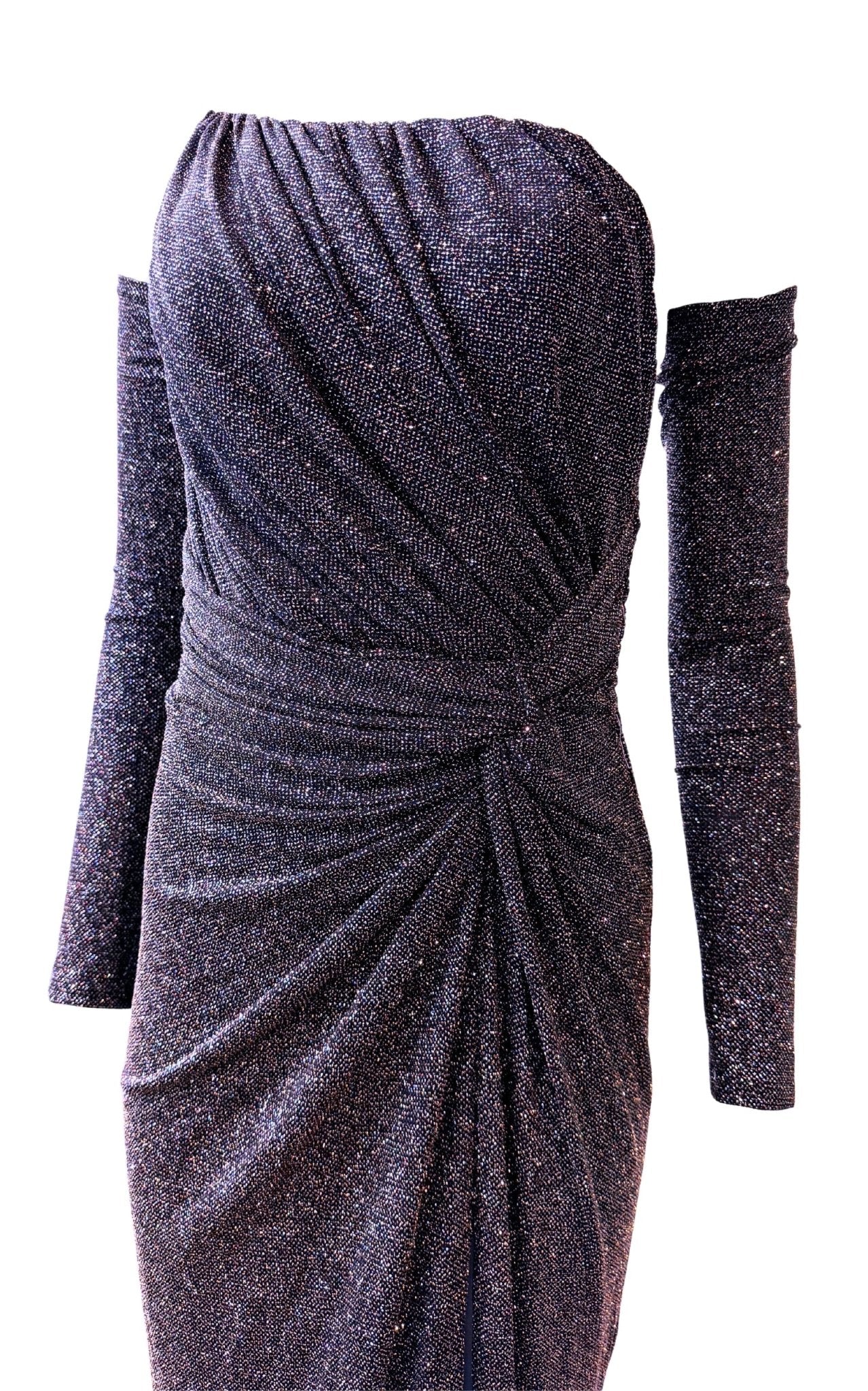 Cult Moda Faux Sleeve Sparkling Prom Gown - Runway Catalog