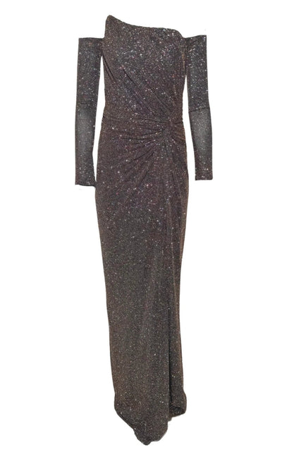 Cult Moda Faux Sleeve Sparkling Prom Gown - Runway Catalog