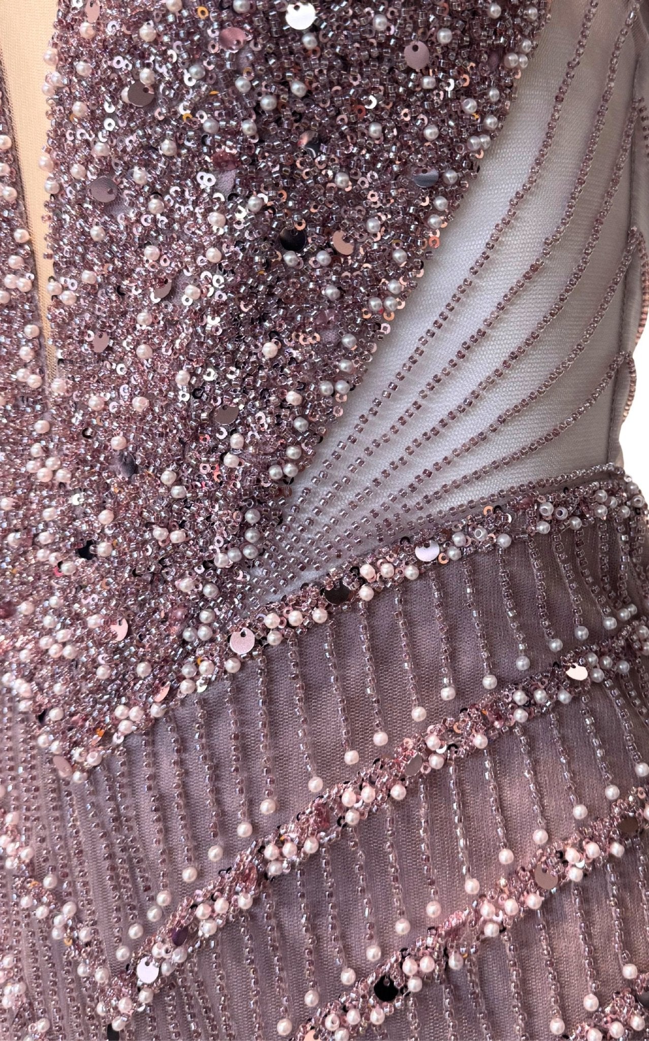 Cult Moda Formal Pink Dress V Plunge Neckline Strapless Beaded Fitted Dress - Runway Catalog