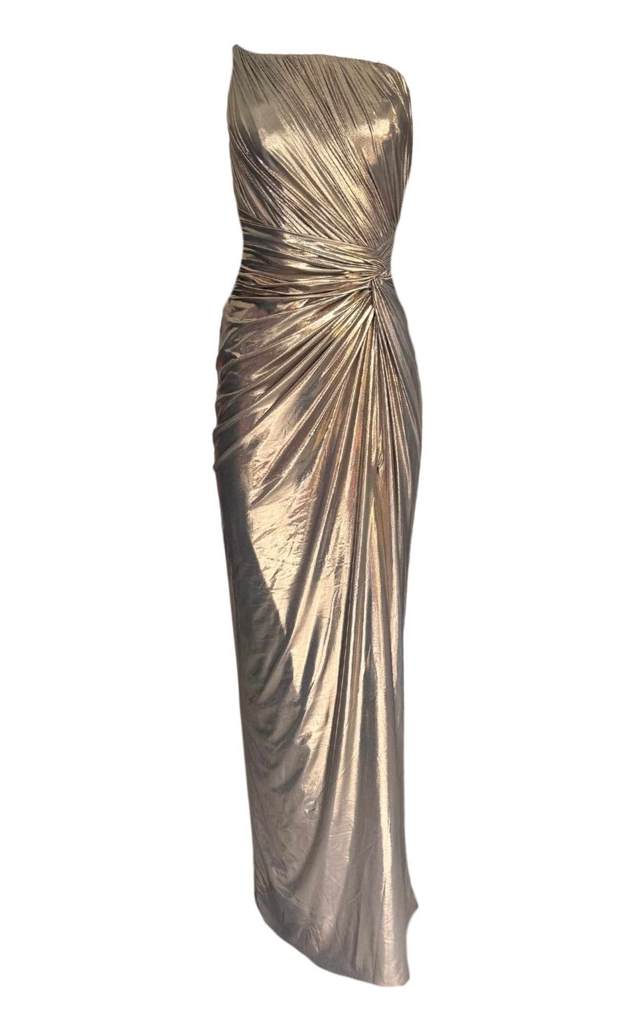 Cult Moda Gold Metallic Cocktail Prom Dress - Runway Catalog