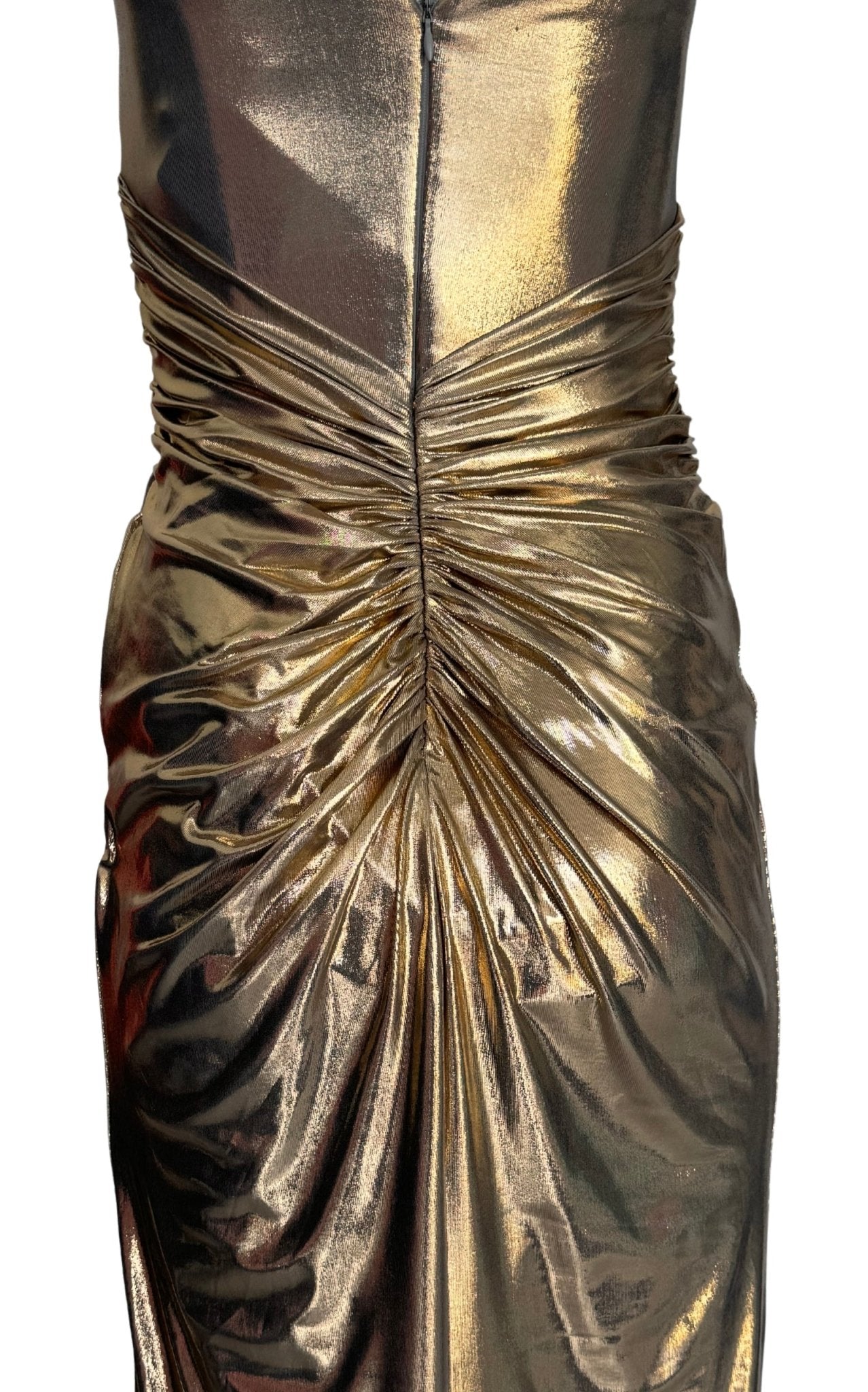 Cult Moda Gold Metallic Cocktail Prom Dress - Runway Catalog
