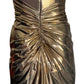 Cult Moda Gold Metallic Cocktail Prom Dress