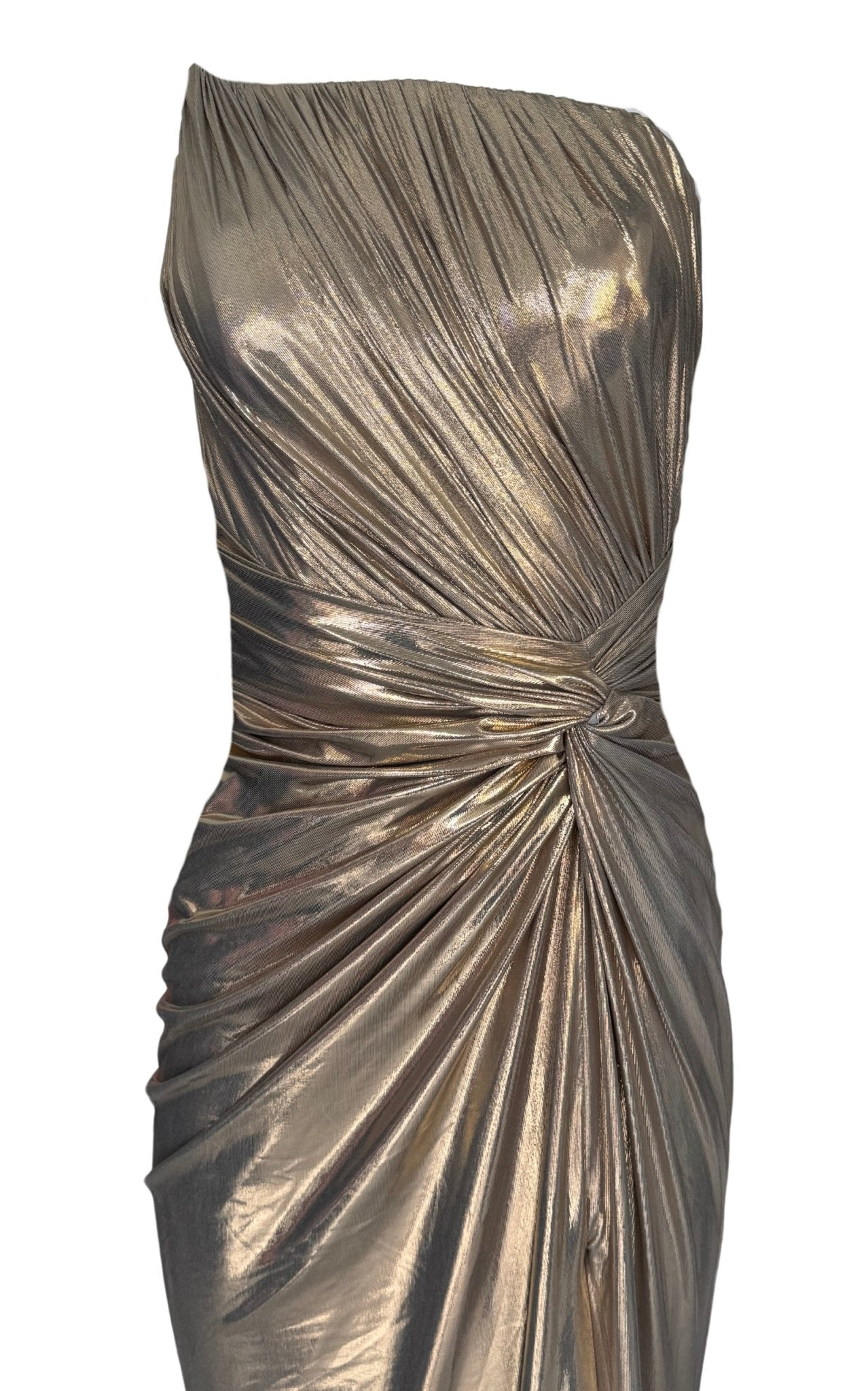 Cult Moda Gold Metallic Cocktail Prom Dress - Runway Catalog