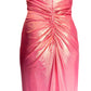 Cult Moda Pink Metallic Cocktail Prom Dress