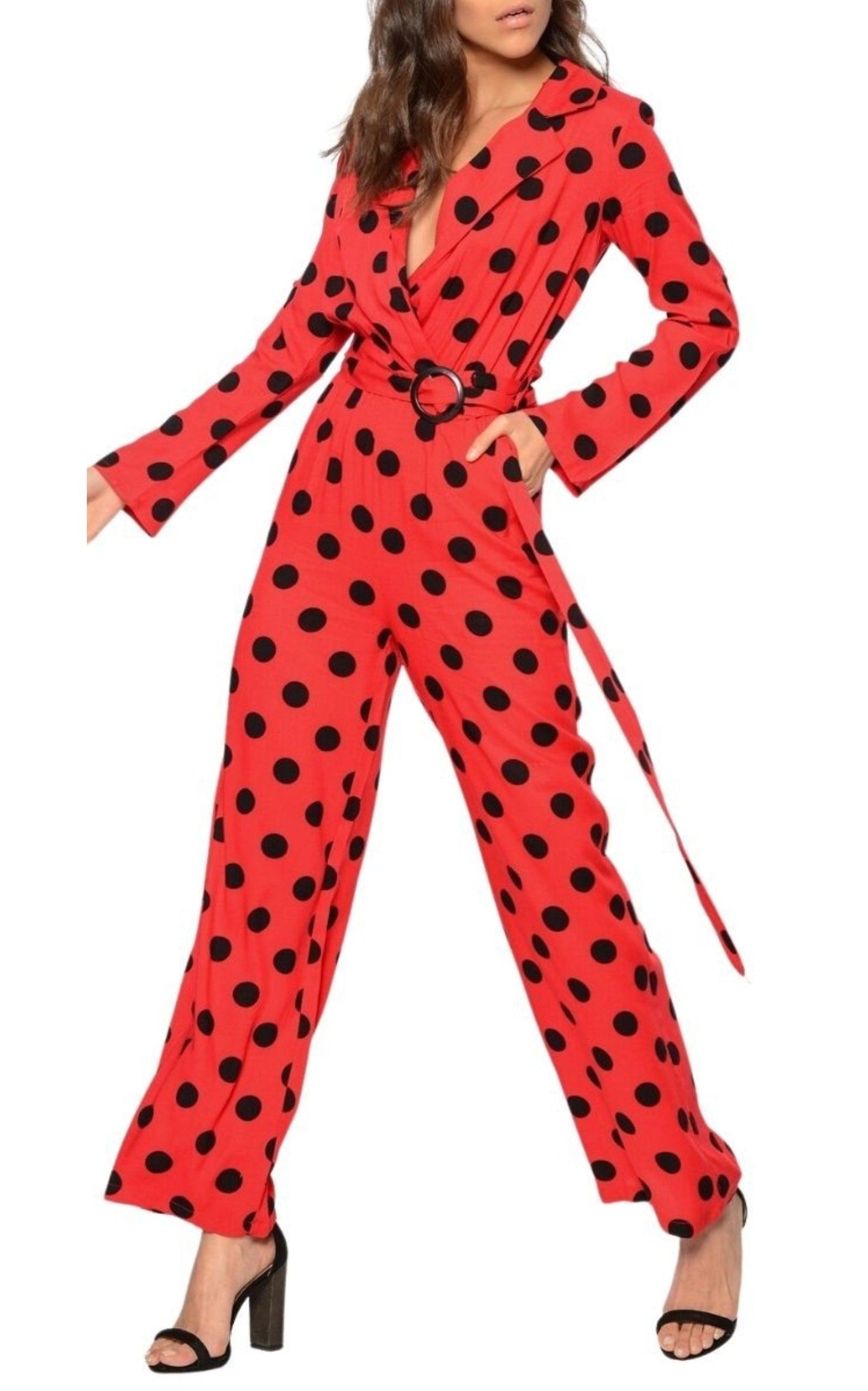 Red Polka Dot Jumpsuit Cult Moda