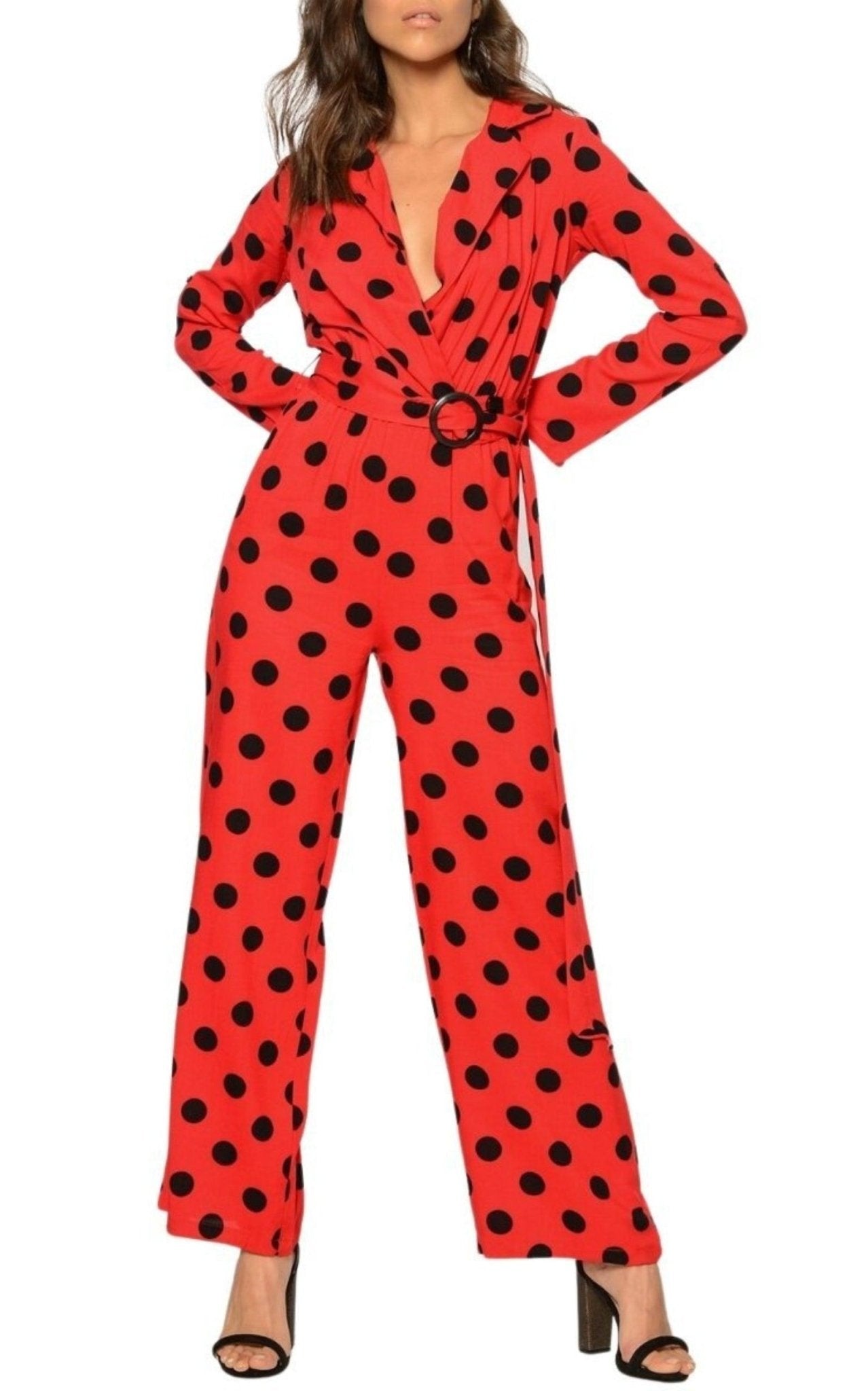 Cult Moda Red Polka Dot Jumpsuit - Runway Catalog