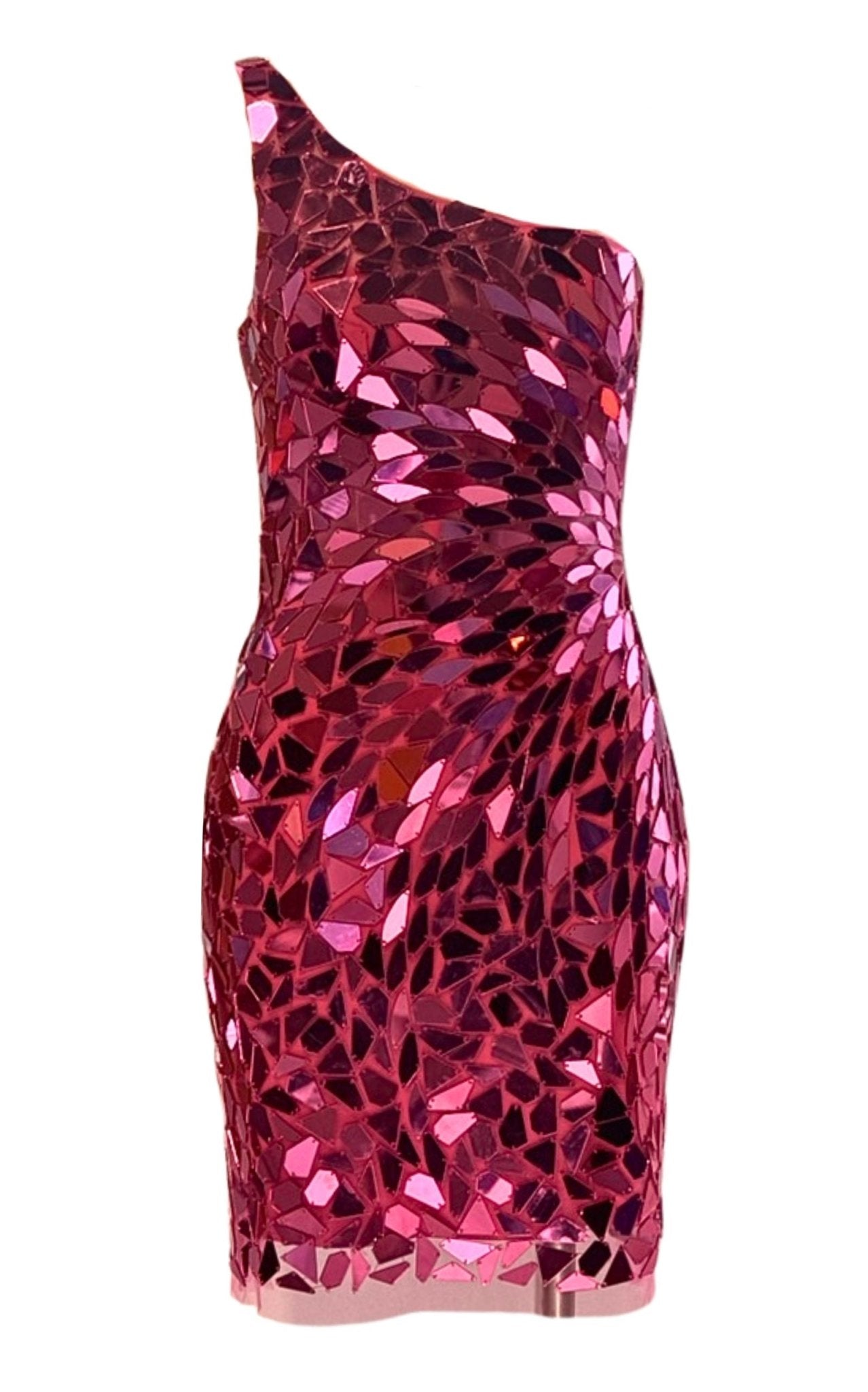 Cult Moda Shattered Mirror Pink Mini Dress - Runway Catalog