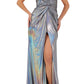 Cult Moda Silver Metallic Cocktail Dress