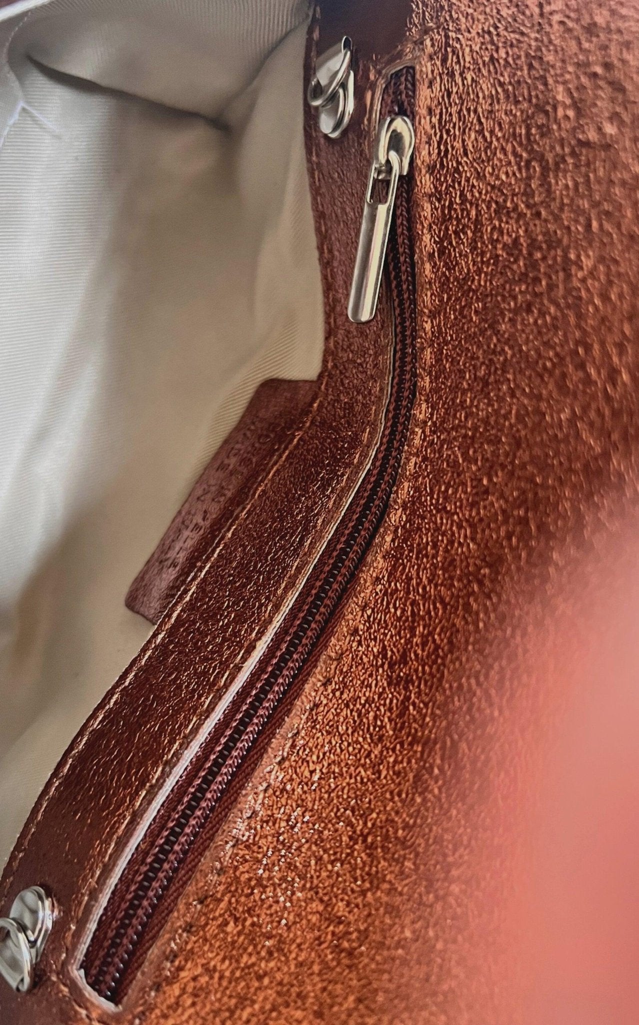 Cult Moda Single Handle Wristlet Crossbody Bag in Bronze - Runway Catalog