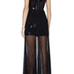  BCBGMAXAZRIACynthia Sequinned Detail Pleated Gown - Runway Catalog