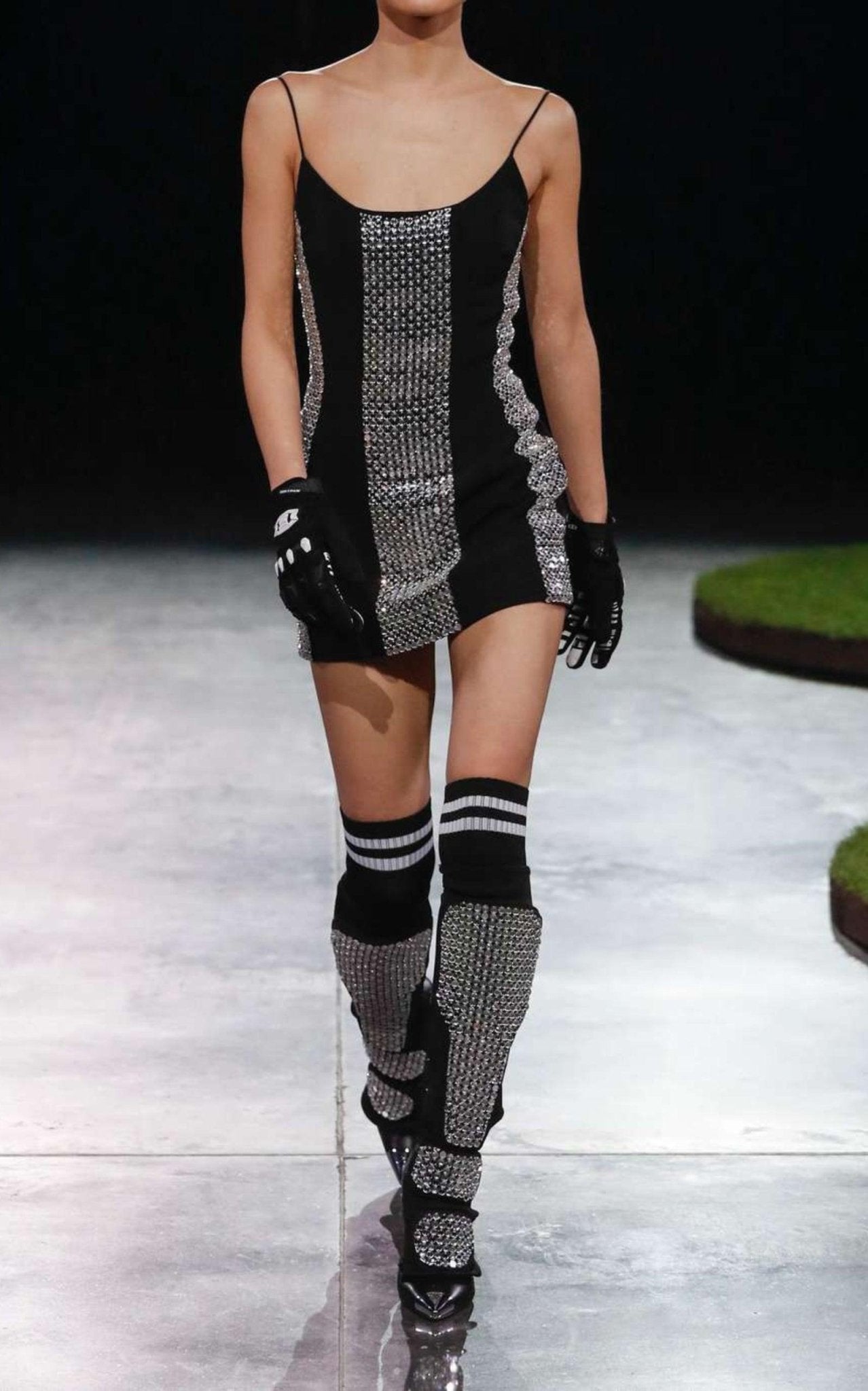 David Koma Crystal Embroidered Cami Mini Dress - Runway Catalog