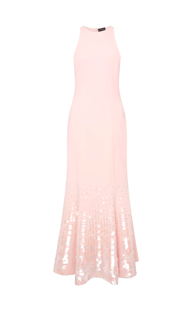 David Koma Paillette Illusion Midi Pink Dress - Runway Catalog