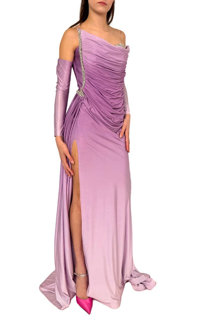 Dekolte Rhinestone Embellished Purple Ombre Gown - Runway Catalog