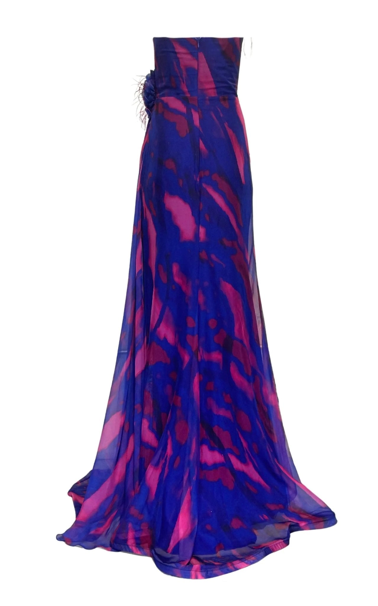 Dekolte Strapless Purple Cocktail Party Dress - Runway Catalog