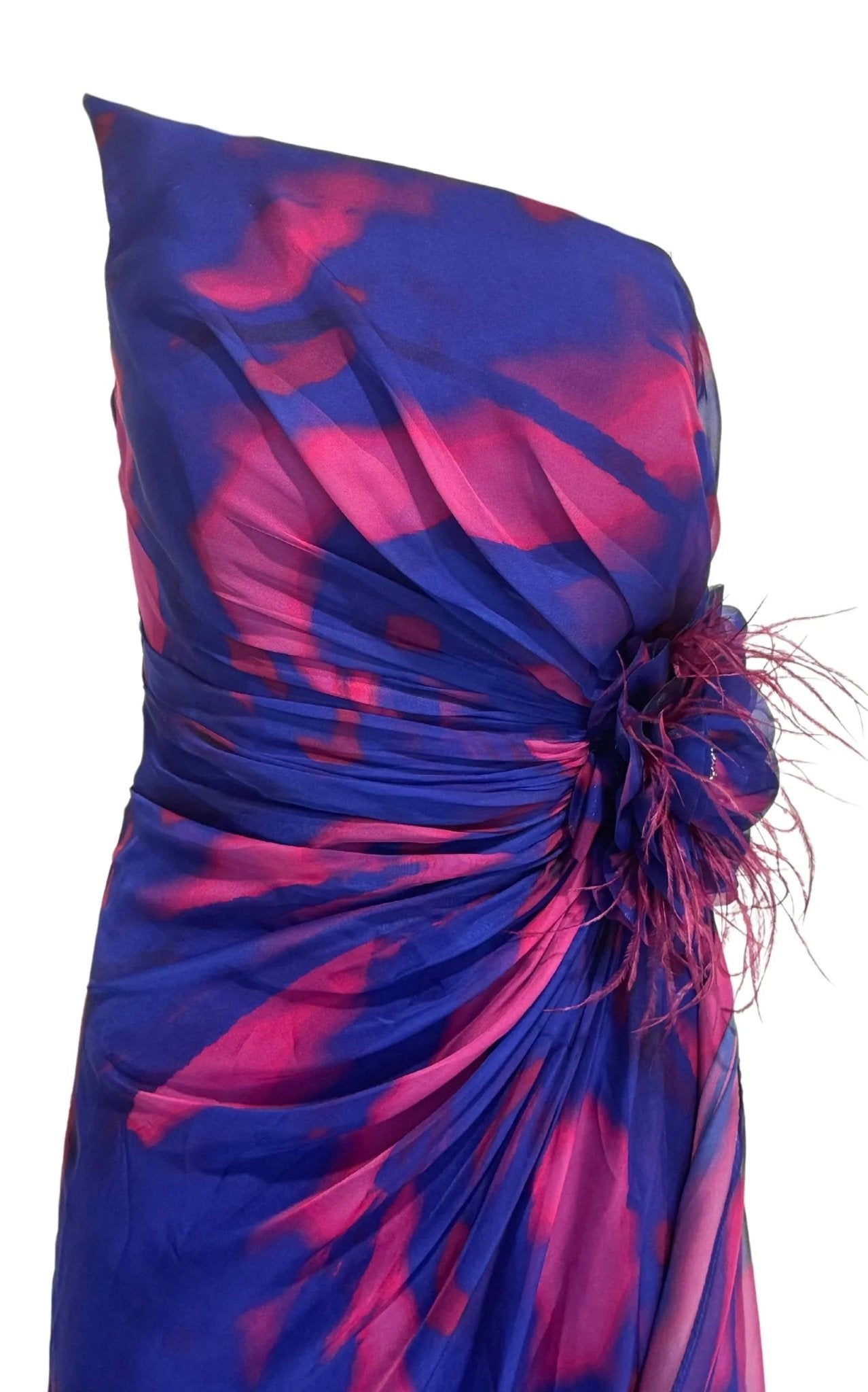 Dekolte Strapless Purple Cocktail Party Dress - Runway Catalog