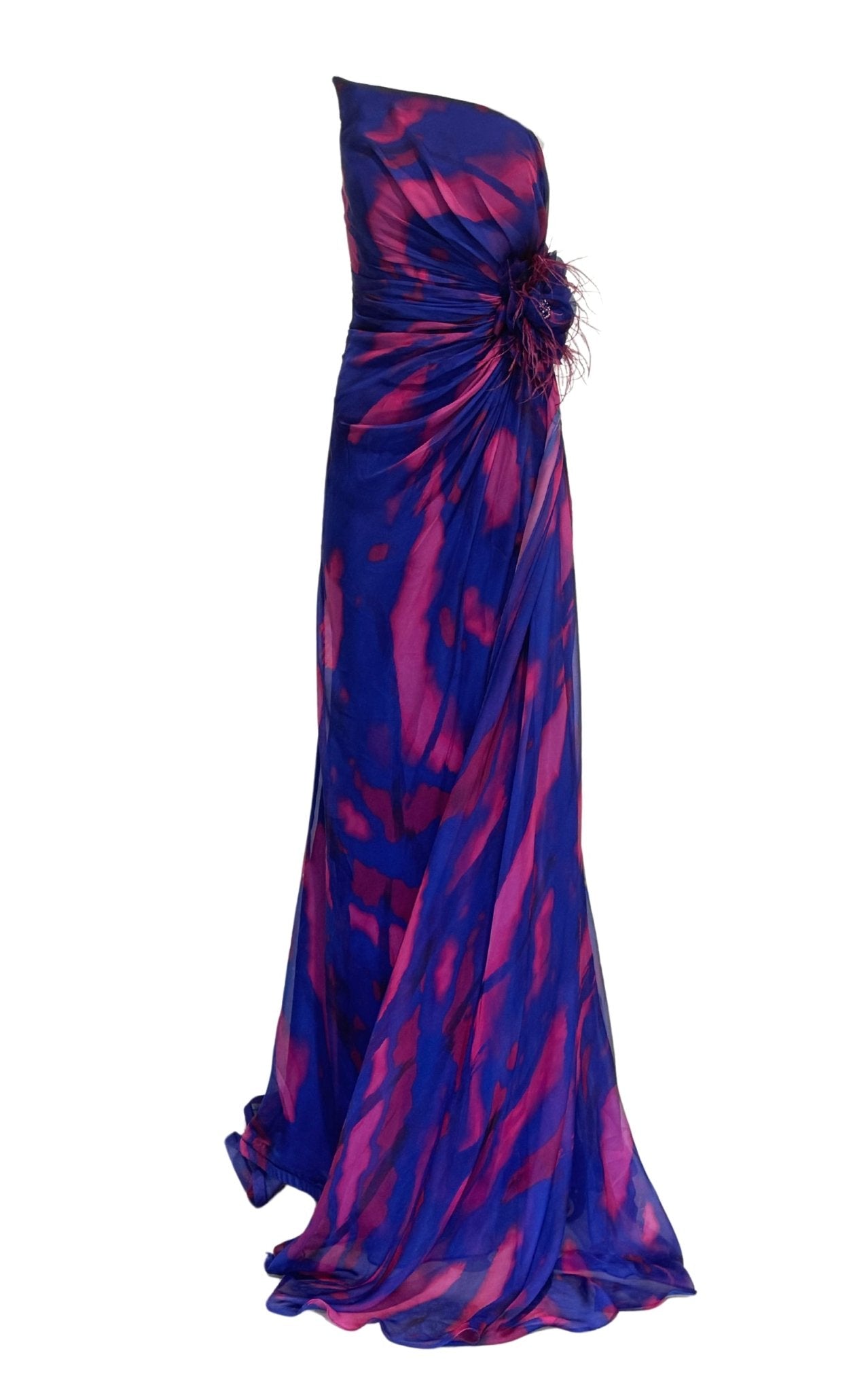 Dekolte Strapless Purple Cocktail Party Dress - Runway Catalog
