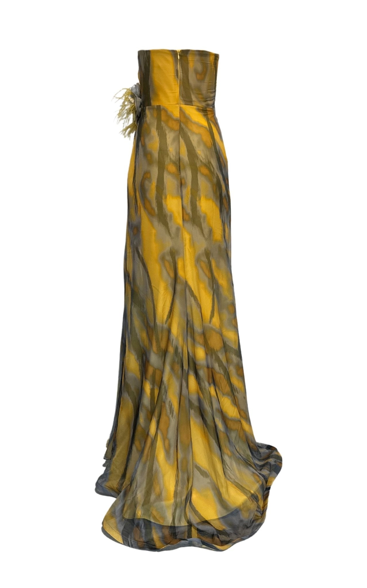 Dekolte Strapless Yellow Cocktail Dress - Runway Catalog