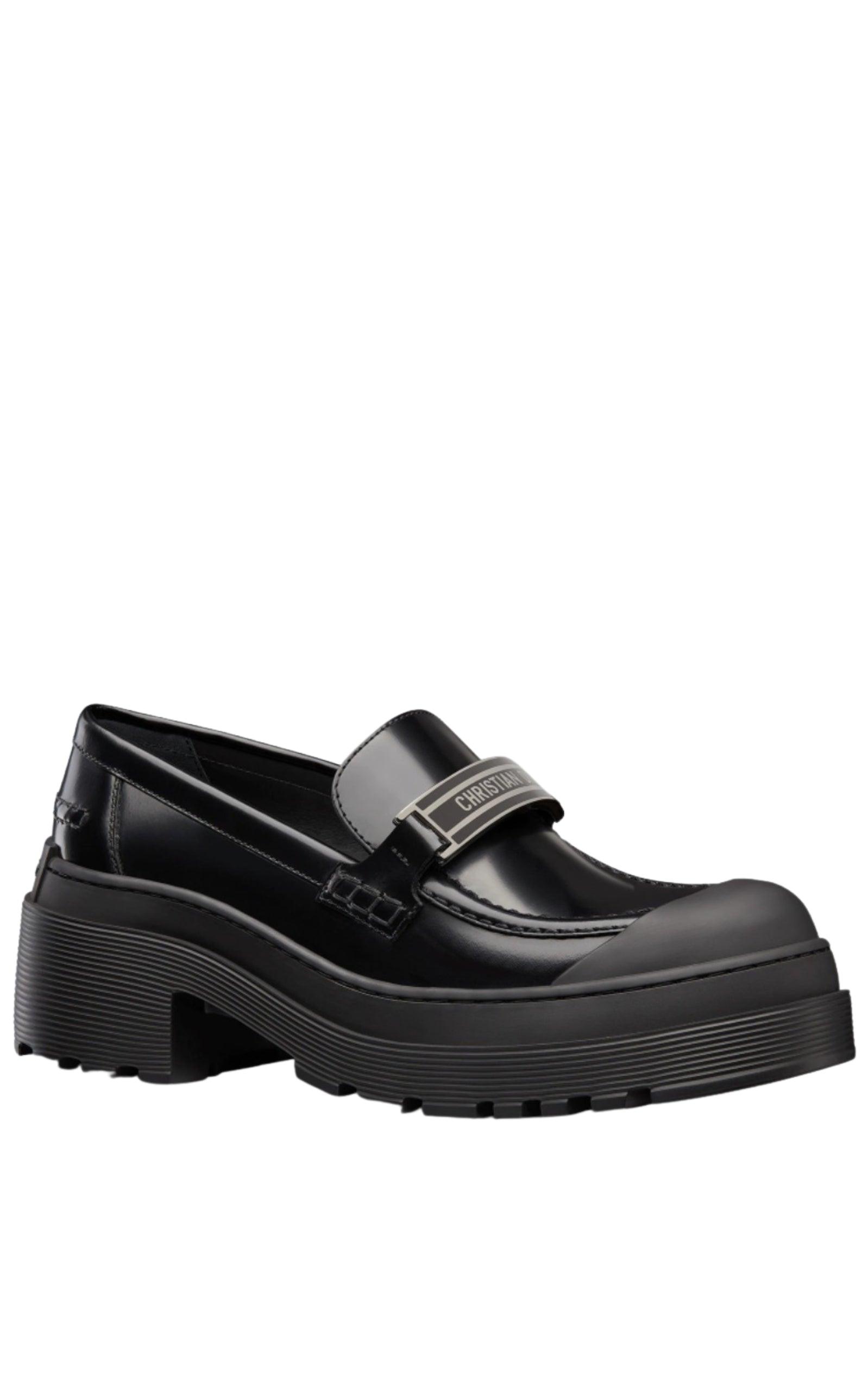 Code Leather Loafer Dior