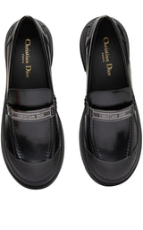 Code Leather Loafer Dior