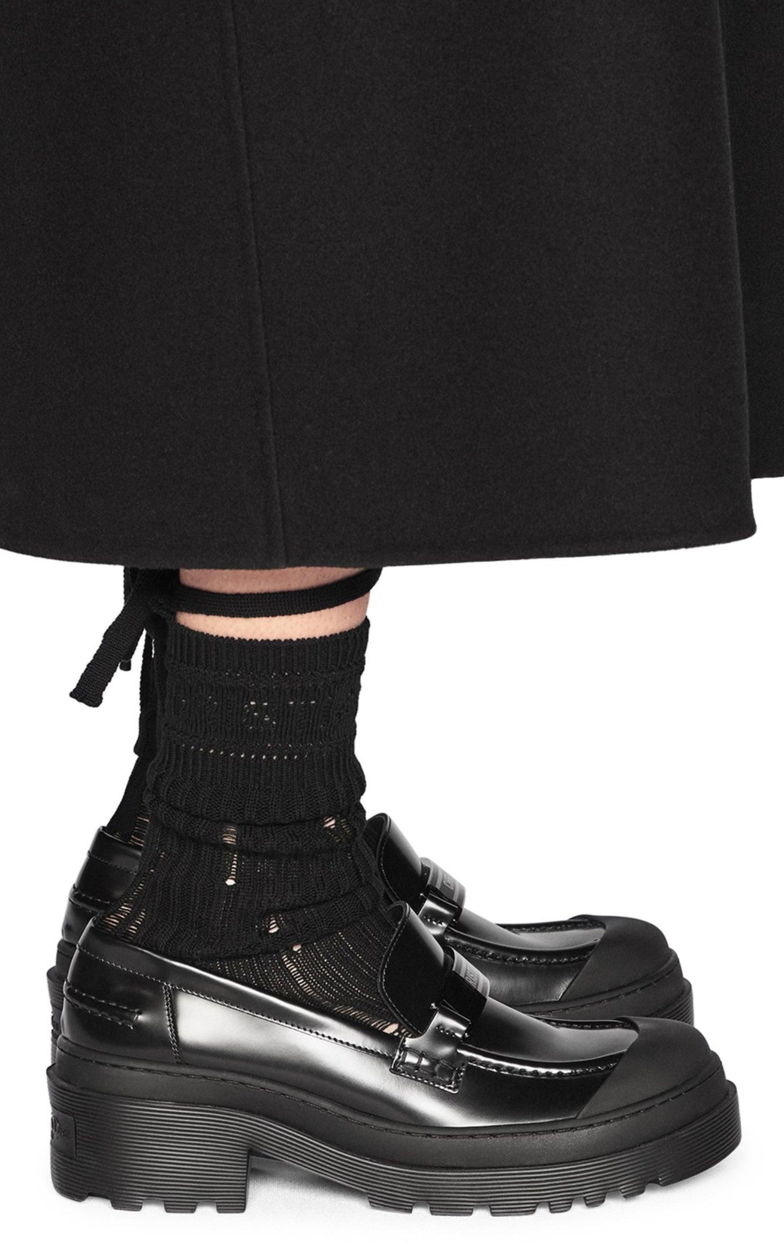 Code Leather Loafer Dior