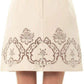 Beige Laser-cut Leather Skirt Dolce & Gabbana