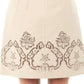 Beige Laser-cut Leather Skirt Dolce & Gabbana