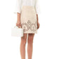 Beige Laser-cut Leather Skirt Dolce & Gabbana