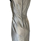 Silver Silk Midi Dress Dolce & Gabbana