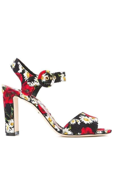 Dolce & Gabbana Daisy and Poppy Print Sandals - Runway Catalog