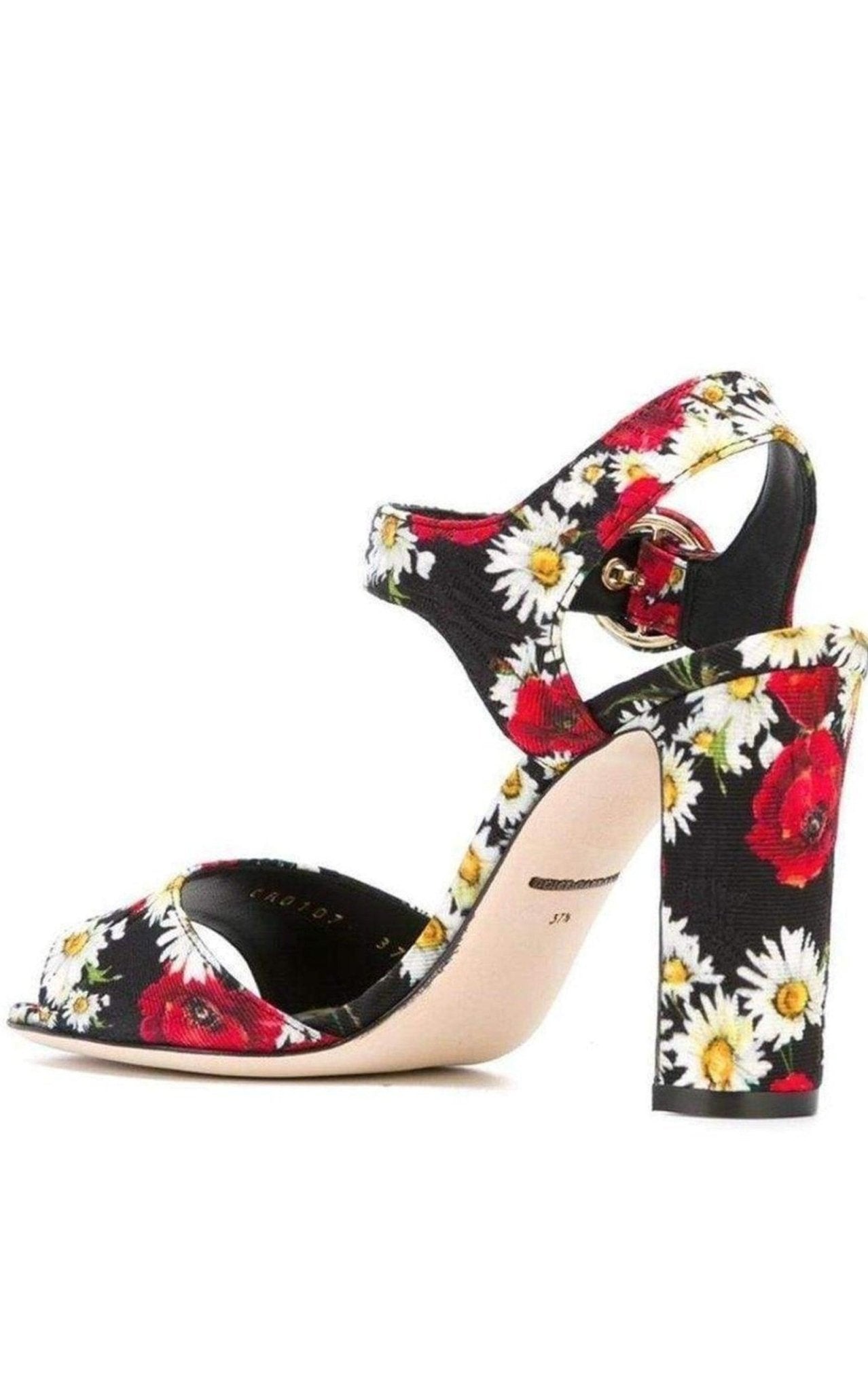 Dolce & Gabbana Daisy and Poppy Print Sandals - Runway Catalog