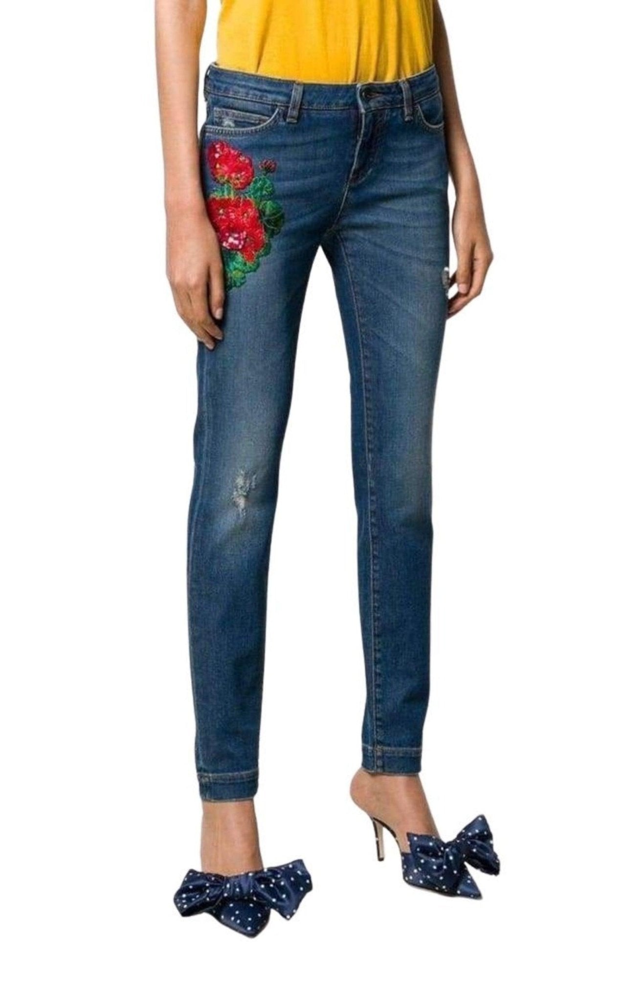Dolce & Gabbana Embroidery Skinny - fit Jeans - Runway Catalog