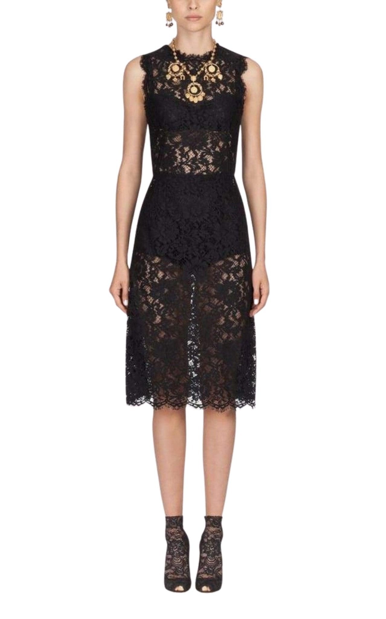 Dolce & Gabbana Floral Lace Booties - Runway Catalog