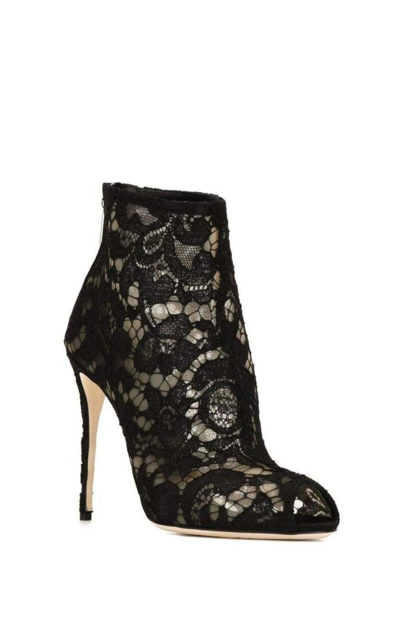 Dolce & Gabbana Floral Lace Booties - Runway Catalog