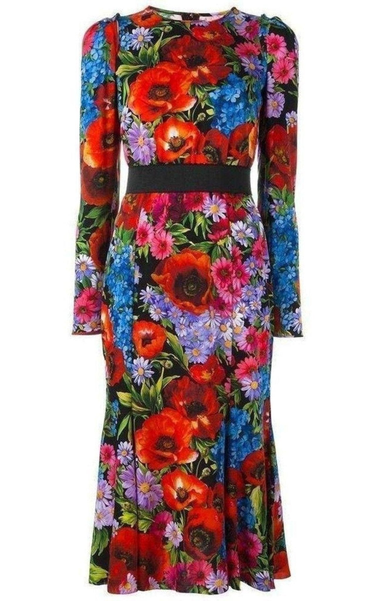 Dolce & Gabbana Floral Print Silk Dress - Runway Catalog