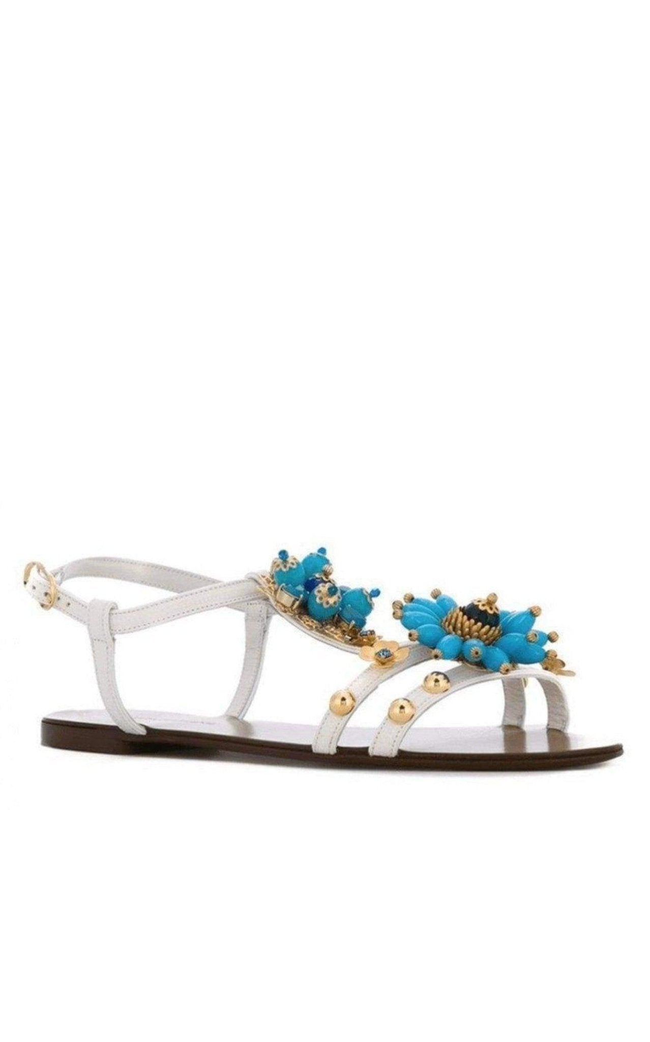 Dolce & Gabbana Flower Embellished Sandals - Runway Catalog