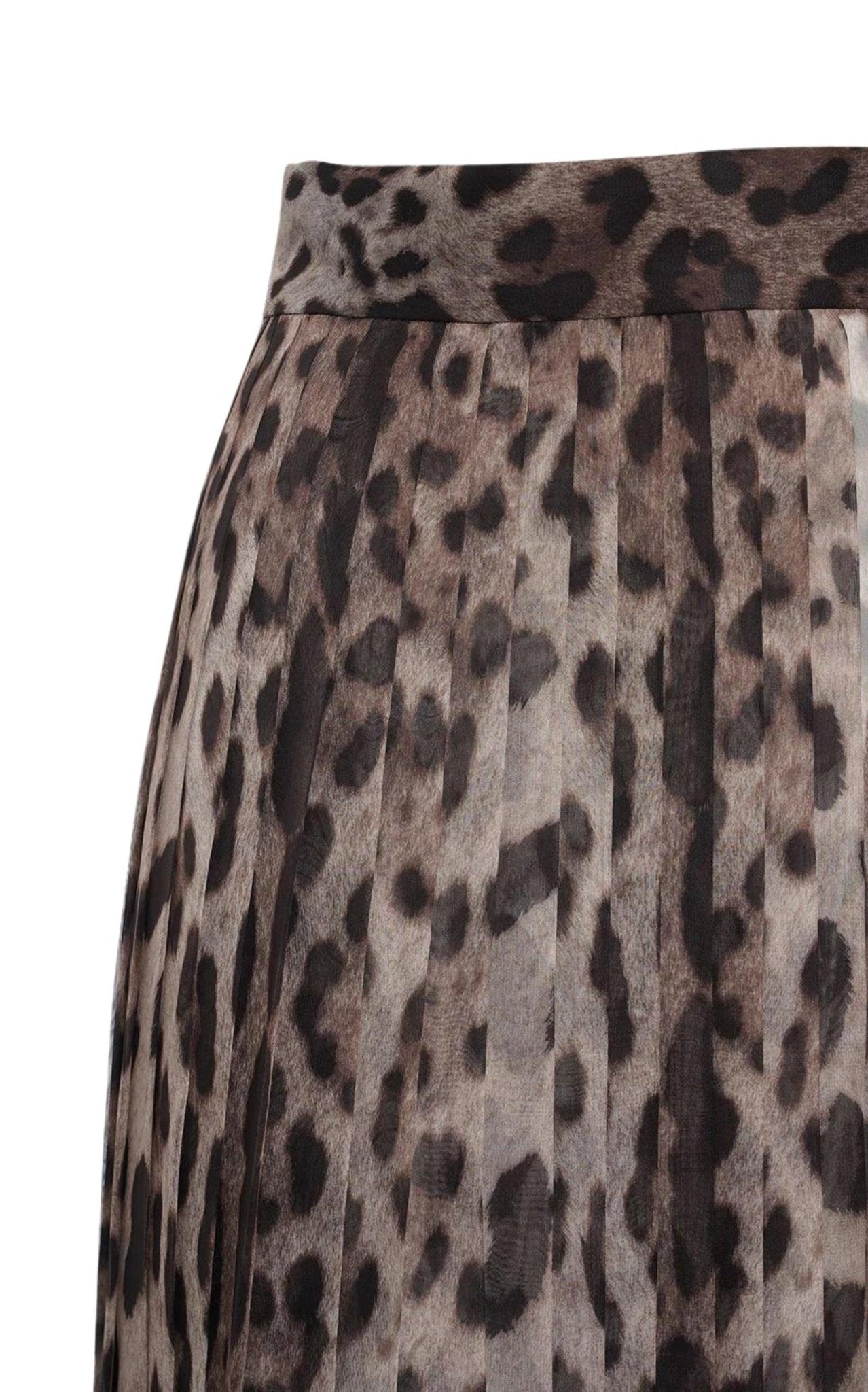 Dolce & Gabbana Leopard Print Wide Chiffon Pants - Runway Catalog