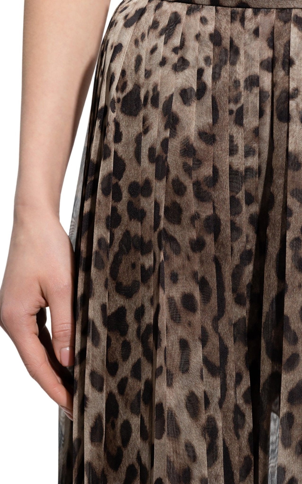 Dolce & Gabbana Leopard Print Wide Chiffon Pants - Runway Catalog