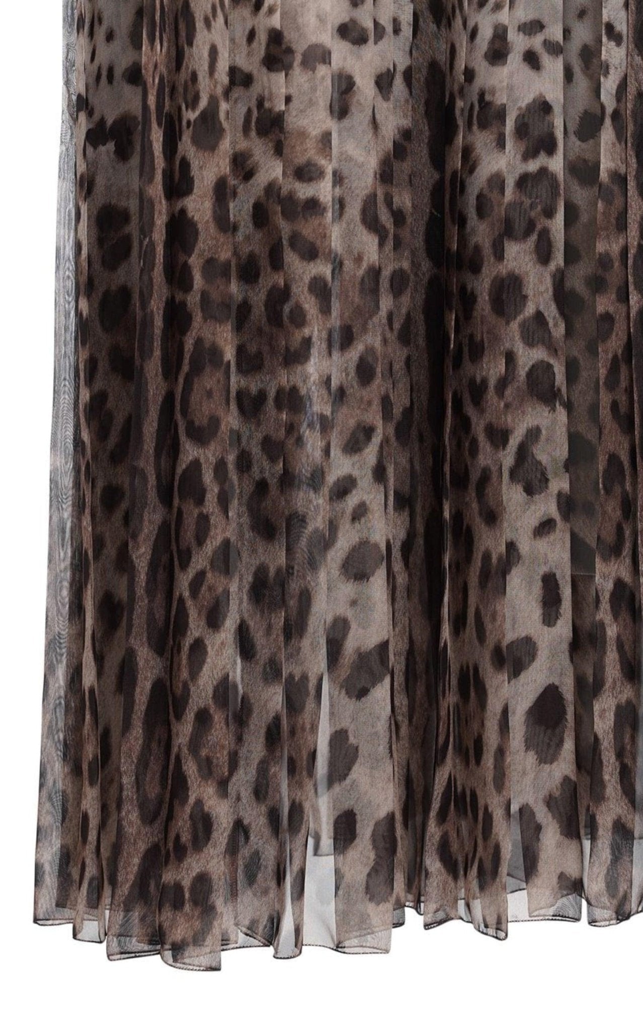 Dolce & Gabbana Leopard Print Wide Chiffon Pants - Runway Catalog